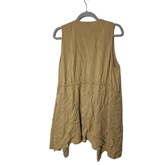 Umgee tan long vest tie‎ front size large - Picture 6 of 8